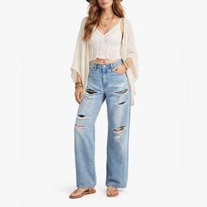 Levi's Premium Baggy Dad Jeans Medium Wash Sz 27 NWT Relaxed Straight Leg